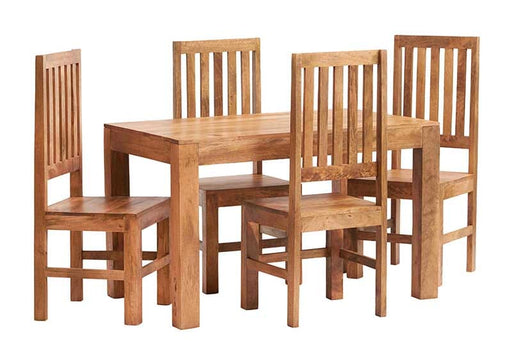 Toko Light Mango 4 Ft Dining Set With Wooden Chairs Toko IHv2 