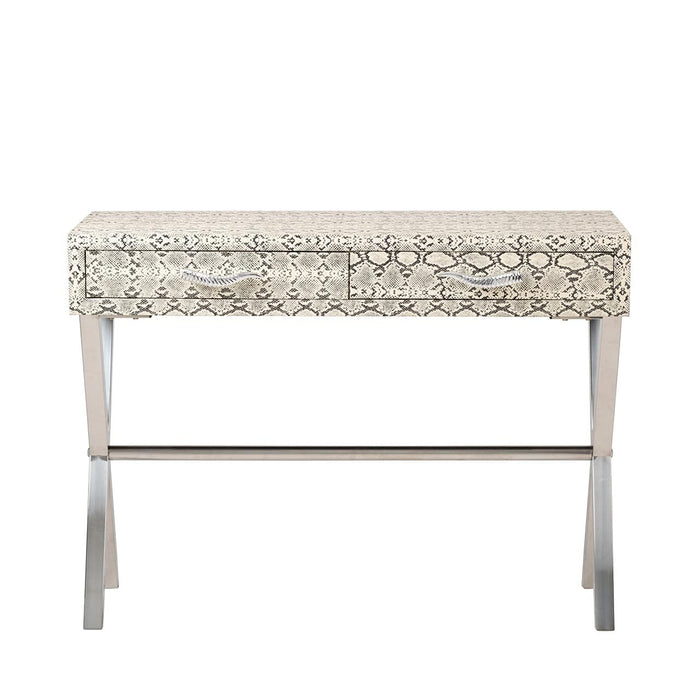 Faux Snake Leather 2 Drawer Console Table Console Table CIMC 