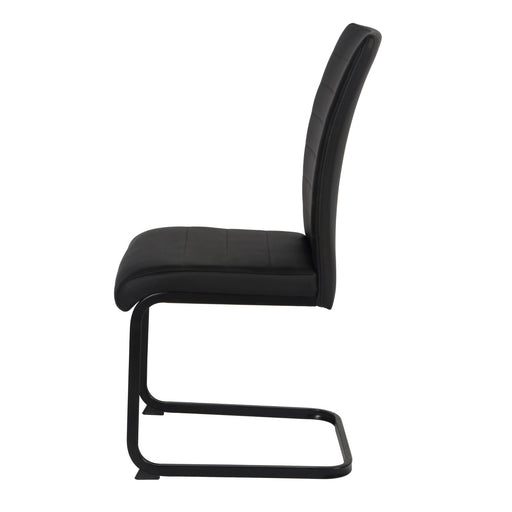 Liana Chair Black PU Black Legs Dining Chair Gannon 