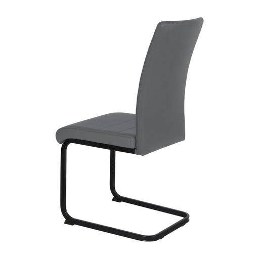 Liana Chair Grey PU Black Legs Dining Chair Gannon 