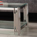 Cohen Steel Tubes and Clear Glass Coffee Table Coffee Table CIMC 