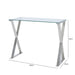 Taylor Glass and Stainless Steel Cross Frame Desk Desk CIMC 