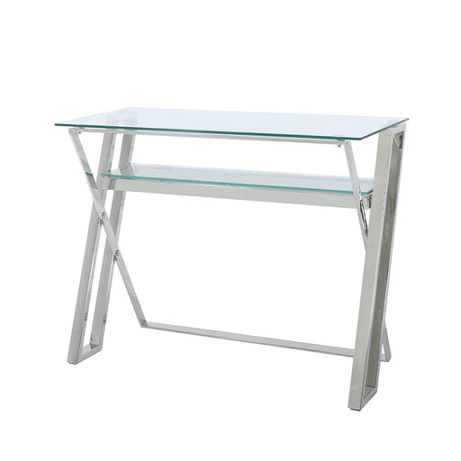 Dylan Stainless Steel and Clear Glass Desk Desk CIMC 