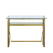 Dylan Gold Steel and Clear Glass Desk Desk CIMC 