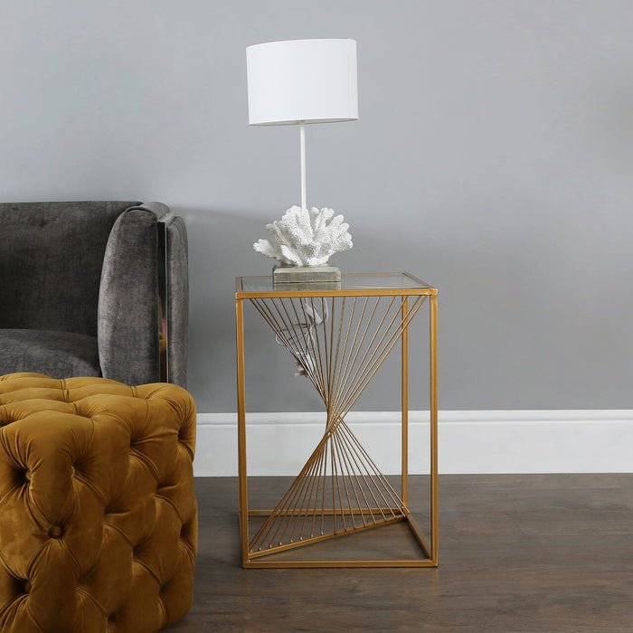 Luna Gold Metal And Glass Console Table Console Table CIMC 