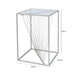 Luna Silver Metal And Glass End Table Side Table CIMC 