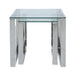 Value Harry Steel And Clear Glass Nest Of 2 End Tables Nest Of Tables CIMC 