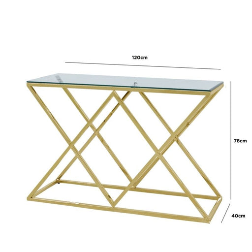 Value Imperia Gold Glass Top Console Table Console Table CIMC 
