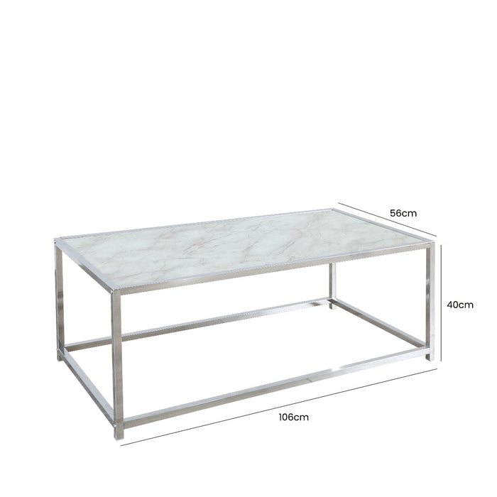 Carra White Marble Effect Coffee Table Coffee Table CIMC 