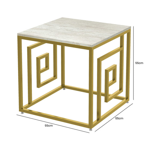 Devon Cream and Gold End Table Side Table CIMC 