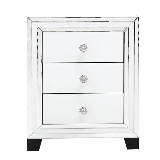White Manhattan Mirror 3 Drawer Bedside Cabinet Bedside Cabinet CIMC 