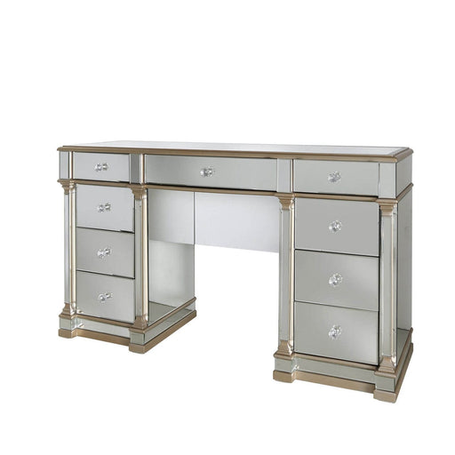 Apollo Champagne Mirrored 9 Drawer Mirror Dressing Table Dressing Table CIMC 