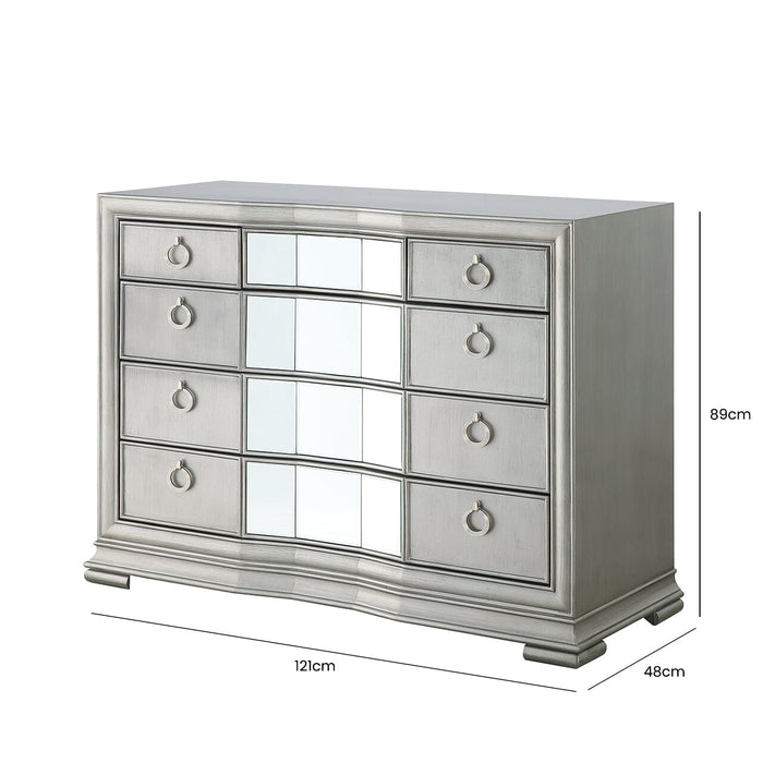 Lucca Mirror Grey 5 Drawer Chest Chest of Drawers CIMC 