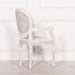 Off White Chateau Rattan Dining / Bedroom Arm Chair Armchair Maison Repro 