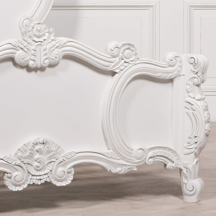 French Carved Rose Cherub Double Size 4Ft6 Bed Bed Frames Maison Repro 