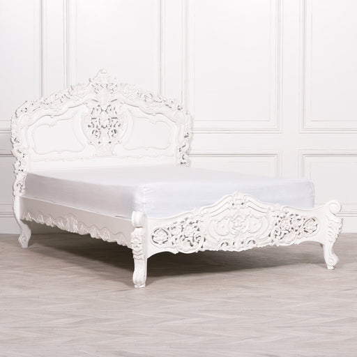Rococo 5Ft King Size Carved Bed Bed Frames Maison Repro 