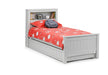 Maine Bookcase Bed Frame - Dove Grey Bed Frames Julian Bowen V2 