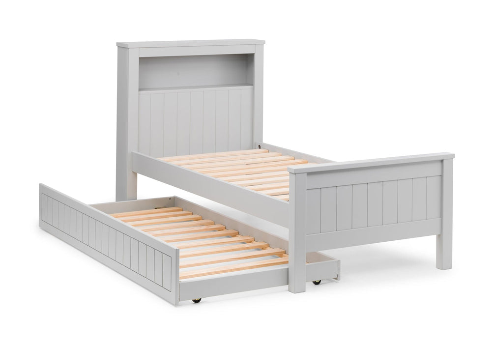 Maine Bookcase Bed Frame - Dove Grey Bed Frames Julian Bowen V2 