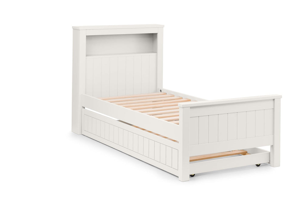 Maine Bookcase Bed Frame - Surf White Bed Frames Julian Bowen V2 