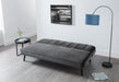 Miro Curved Back Sofabed - Grey Velvet Sofa beds Julian Bowen V2 