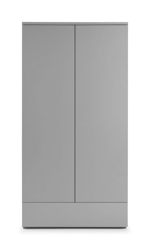 Monaco 2 Door Combination Wardrobe - Grey High Gloss Wardrobe Julian Bowen V2 