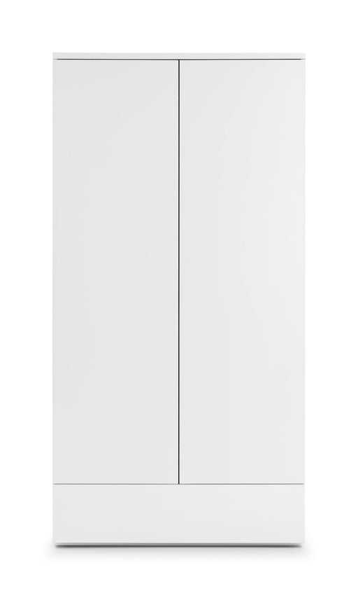 Monaco 2 Door Combination Wardrobe - White High Gloss Wardrobe Julian Bowen V2 