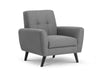 Monza Compact Retro Chair - Grey Fabric Chairs Julian Bowen V2 