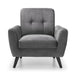 Monza Chair In Dark Grey Velvet Armchair Julian Bowen V2 