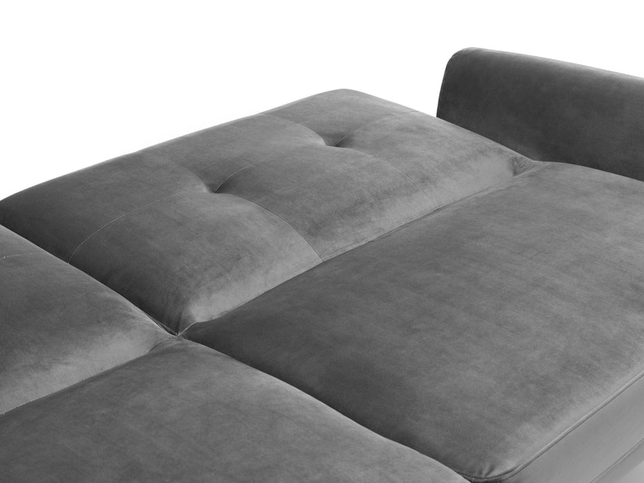 Monza Sofabed In Dark Grey Velvet Sofa beds Julian Bowen V2 
