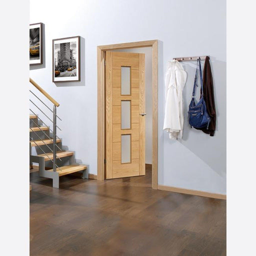 Oak Hampshire Glazed 3L Door Internal Doors Home Centre Direct 
