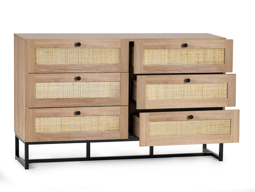 Padstow 6 Drawer Chest - Oak Chest Of Drawers Julian Bowen V2 