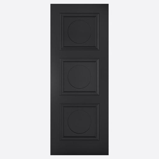 Primed Black Antwerp 3 Panel Door Internal Doors Home Centre Direct 