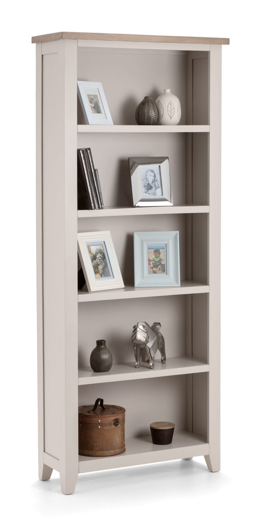 Richmond Tall Bookcase - Elephant Grey Bookcase Julian Bowen V2 