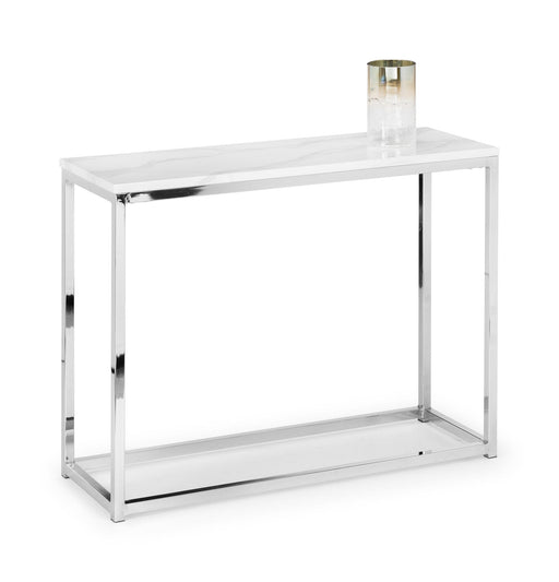 Scala White Marble Top Console Table Console Table Julian Bowen V2 