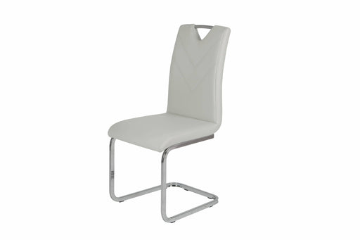 Vicenza Chair Light Grey PU Dining Chair Gannon 