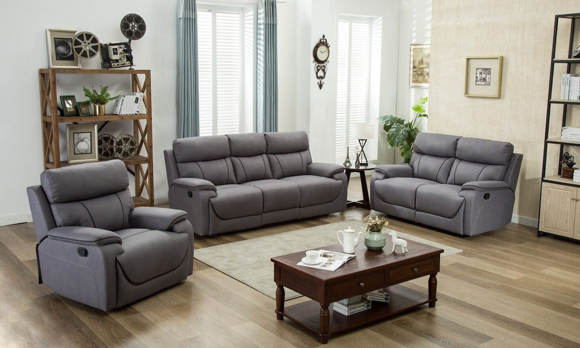Violet Storm Faux Suede 3 Seater Reclining Sofa Sofas supplier 175 