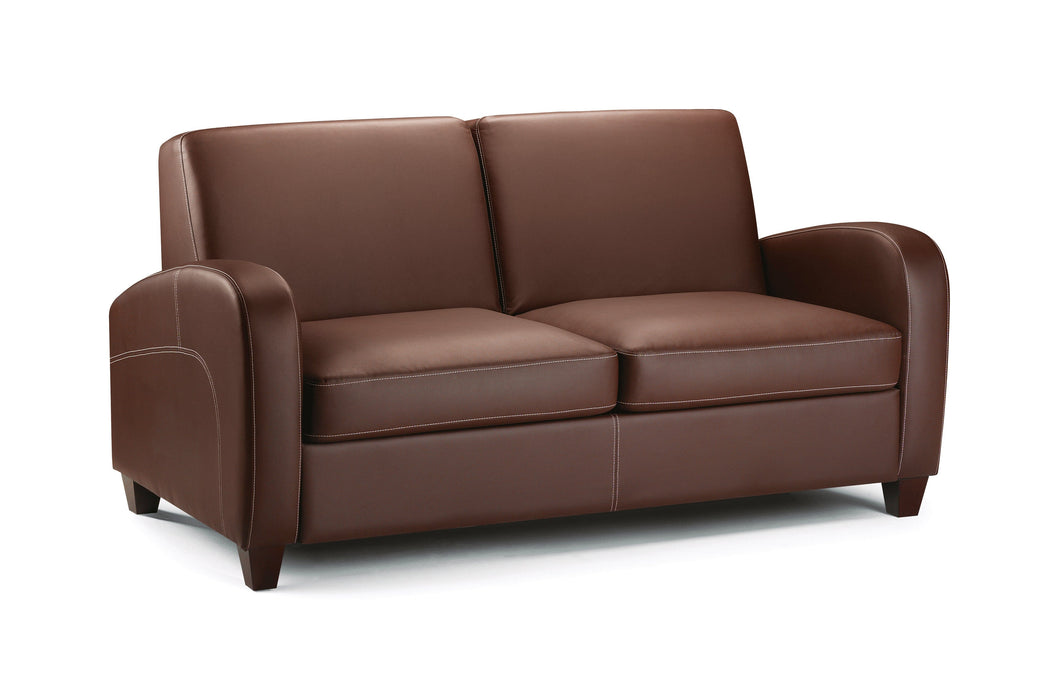 Vivo Sofabed In Chestnut Faux Leather Sofa beds Julian Bowen V2 