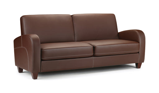Vivo 3 Seater Sofa In Chestnut Faux Leather Sofas Julian Bowen V2 