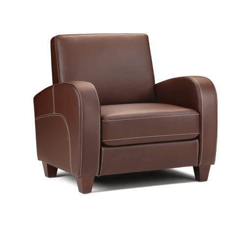 Vivo Chair In Chestnut Faux Leather Fabric Chairs Julian Bowen V2 