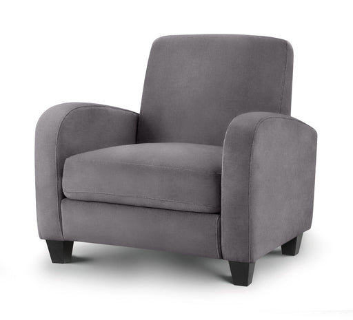 Vivo Chair In Dusk Grey Chenille Fabric Chairs Julian Bowen V2 