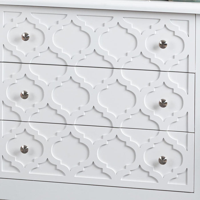 Value Casablanca White Wood 3 Drawer Cabinet Cabinet CIMC 