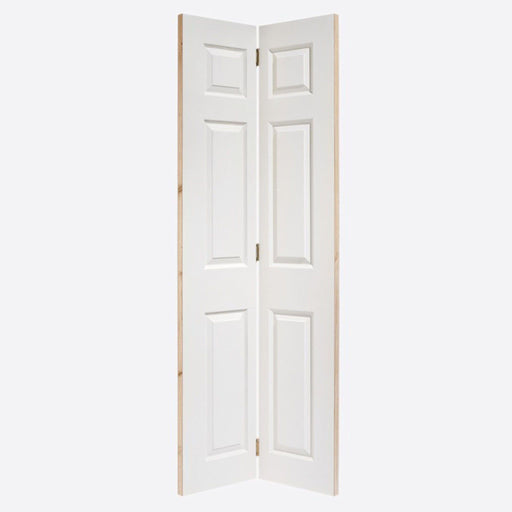 White Moulded Textured 6 Panel Door Bi-Fold Internal Doors Home Centre Direct 