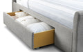 Capri Fabric Bed Frame With Drawers Light Grey 180Cm Bed Frames Julian Bowen V2 