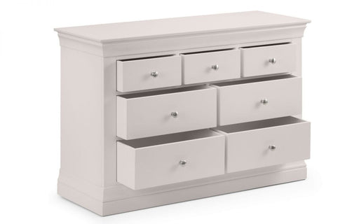 Clermont 4+3 Drawer Chest - Light Grey Chest of Drawers Julian Bowen V2 