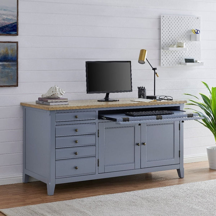 Fulton Hidden Home Office Desk-Grey Desk Derrys 