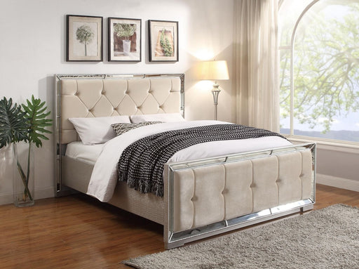 Sofia King Size Bed - Cream Bed Frames Derrys 