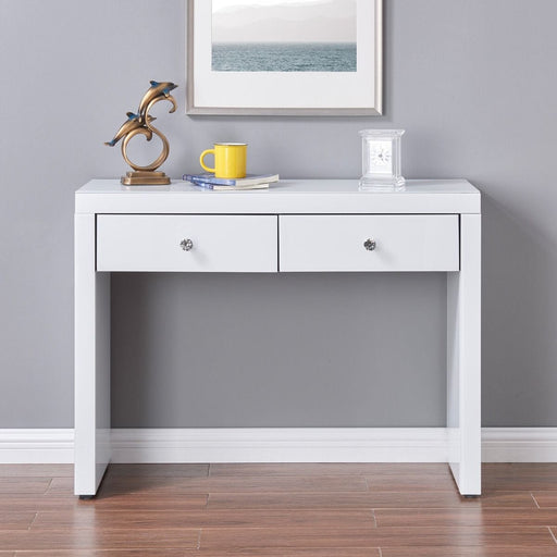 Hollywood White 2 Drawer Console Table Console Tables Derrys 