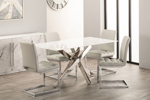 Arlo Dining Table + 4 Chairs - Grey Dining Table Derrys 