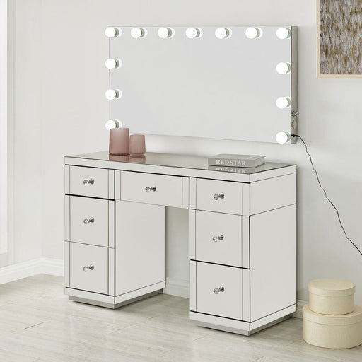 Hollywood Glass Dresser & Tabletop Mirror with Bluetooth Speaker Dressing Tables Derrys 