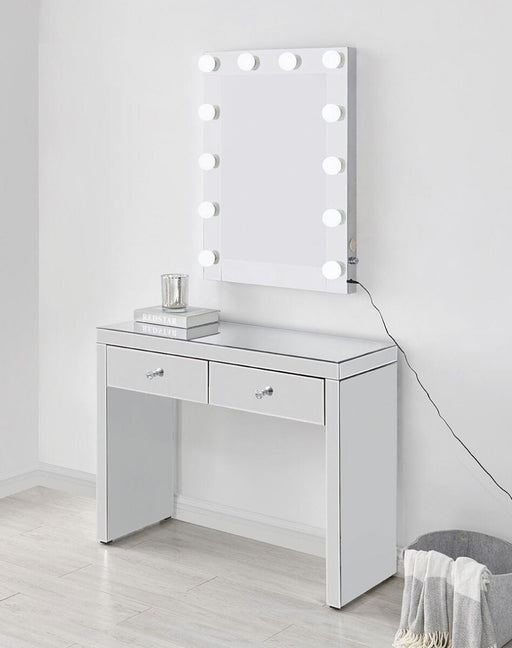 Hollywood Glass Console & Desktop Mirror with Bluetooth Speaker Console & Mirror Sets Derrys 
